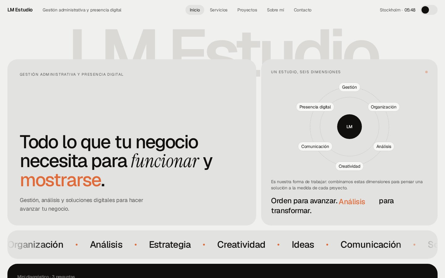 Captura real de la página de inicio del sitio de LM Estudio